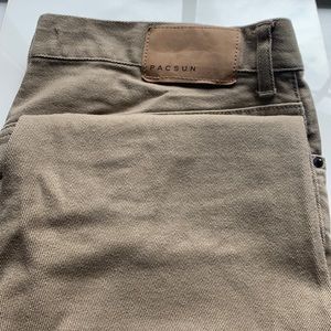 PACSUN 32x32 Slim Fit Khaki Pants